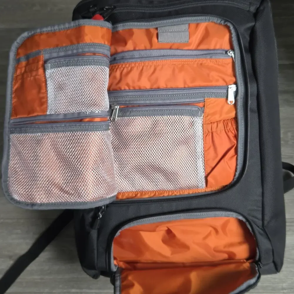 eBags TLS Professional Laptop Backpack Black Orange Travel Bag EB2146-16